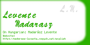levente madarasz business card