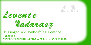 levente madarasz business card